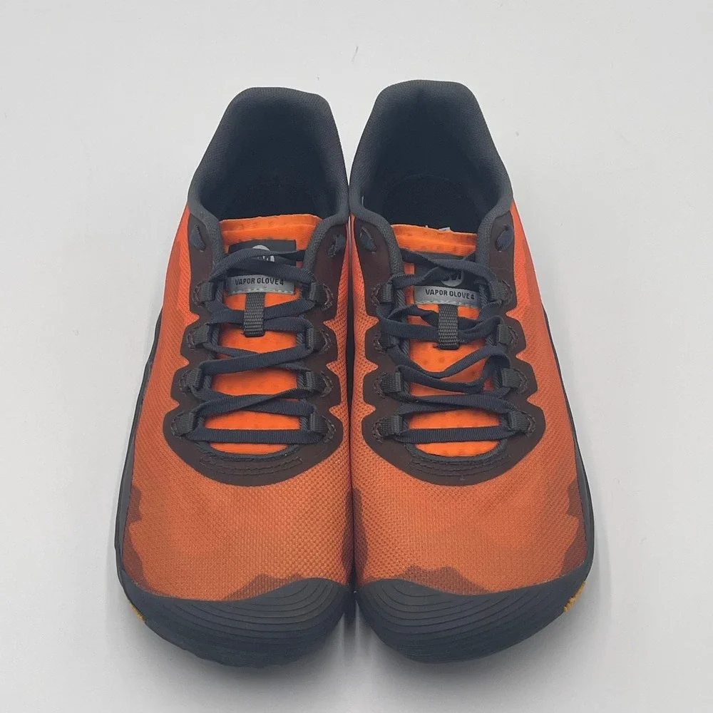 Merrell Vapor Glove 4 Mens Barefoot Running Shoes Orange Grey J16615 Size 10